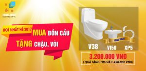 Mua bồn cầu Viglacera V38 nhận quà hấp dẫn