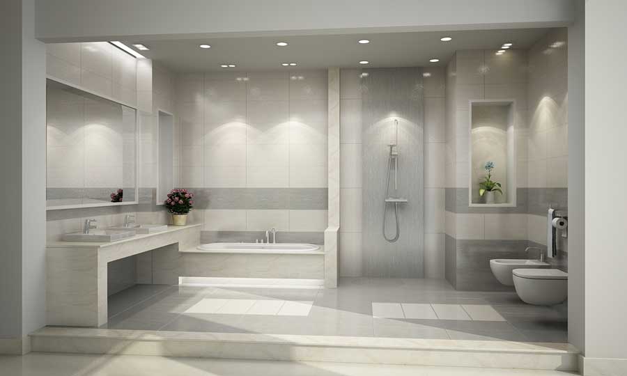 Thiết kế phòng tắm cực cool với gạch ốp lát và thiết bị vệ sinh Viglacera