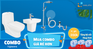 Chương trình khuyến mãi với  bộ combo thiết bị vệ sinh Viglacera